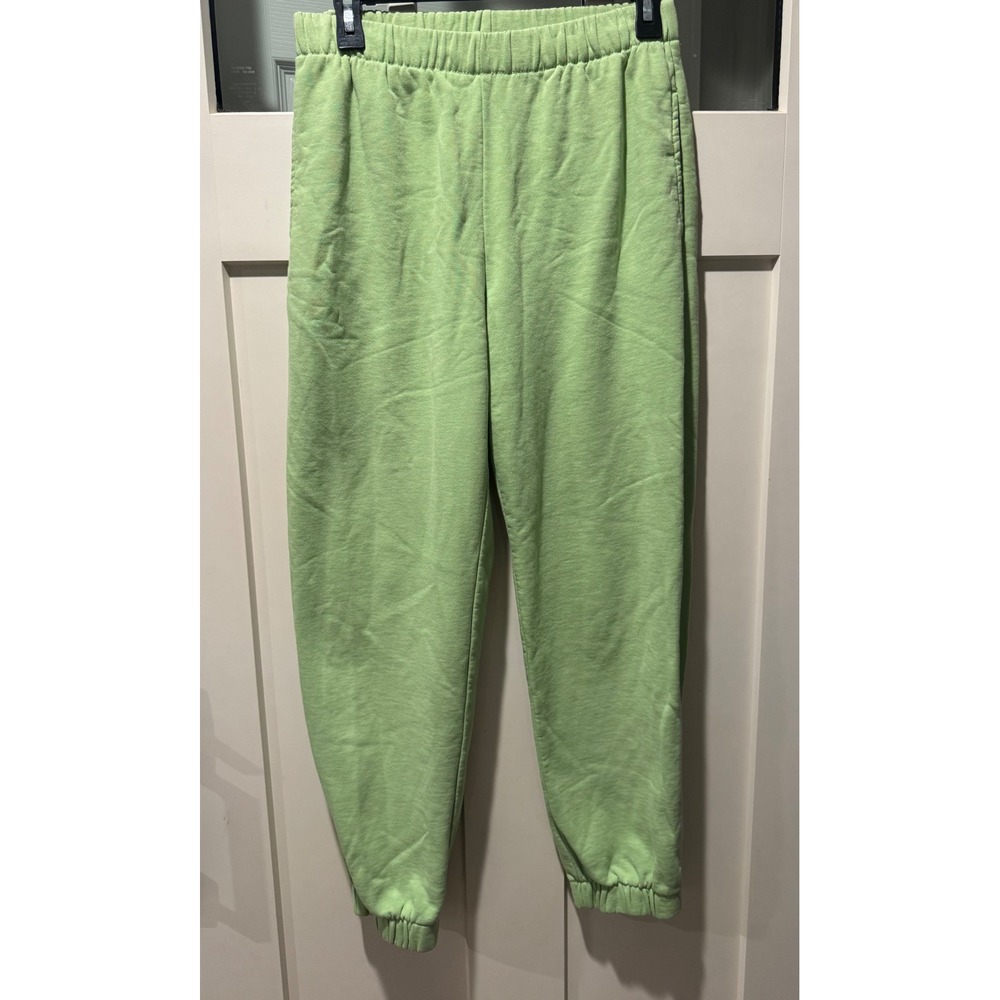 Brandy Melville John Galt Green Sweatpants Joggers High Waisted One Size
